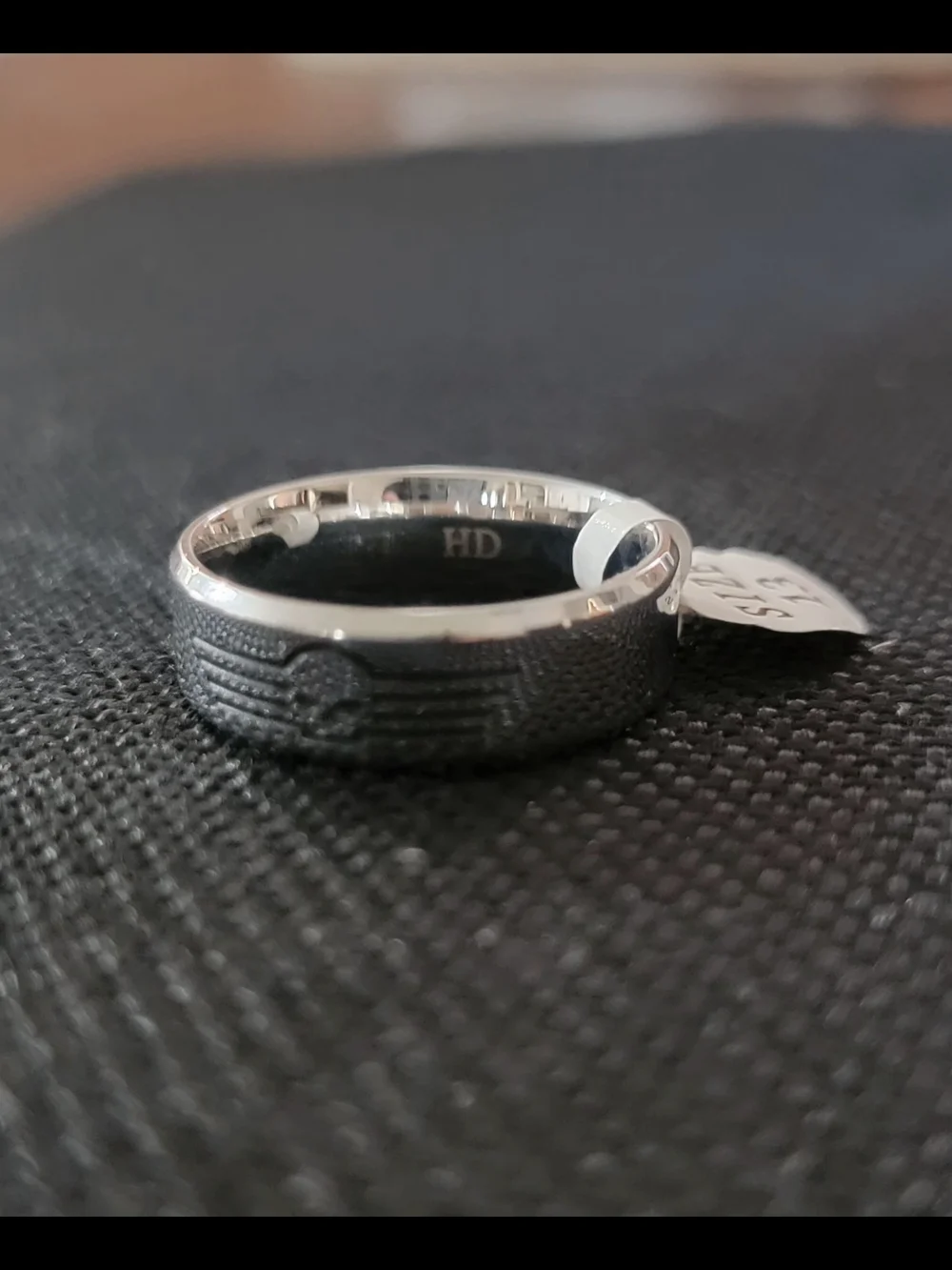 Men's Silver Skull-Accent Stainless Steel Ring